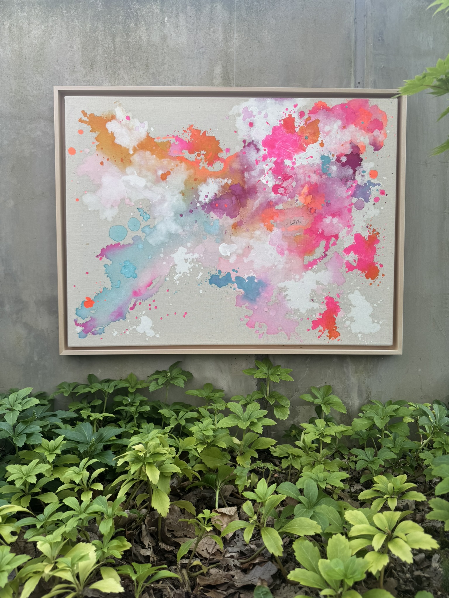 Neonrauschen - Wolkig, 2026, Acryl auf roher Baumwollleinwand, Ansicht 3
